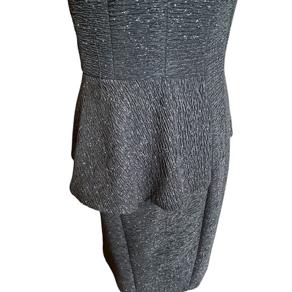 Eliza J. Women’s Sleeveless Sheath Black Dress Silver Glitter Embellished Sz. 8 - Picture 13 of 16